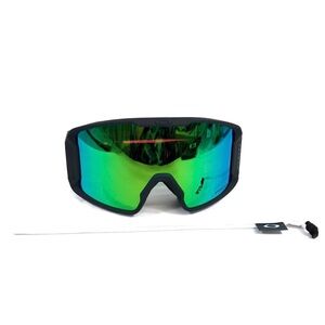 Oakley men’s ski goggles black strap green face prizim
